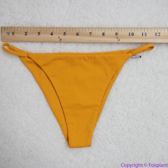 NEW Toast Swim String Bikini Bottom in Marigold, M - Picture 5 of 16